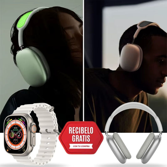 Smartwatch Ultra Pro + Auriculares diadema con + 7 correas gratis